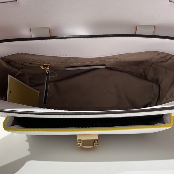 Michael Kors Manhattan white
satchel crossbody rainbow colors bright - Picture 6 of 8